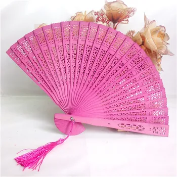 1pc Hand Fans Folding Vintage Fragrant Bamboo Carved Hand Held Chinese Fan Wedding Favors And Gifts Fragrant Bamboo Carved Hand Held Fan