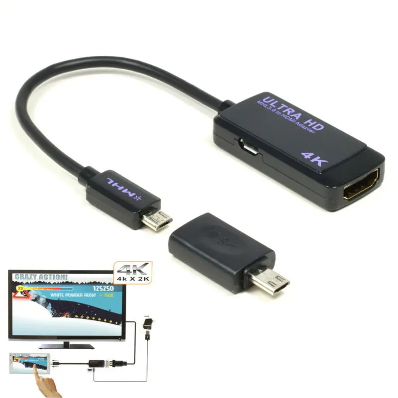 cable adaptador mhl micro usb a hdmi