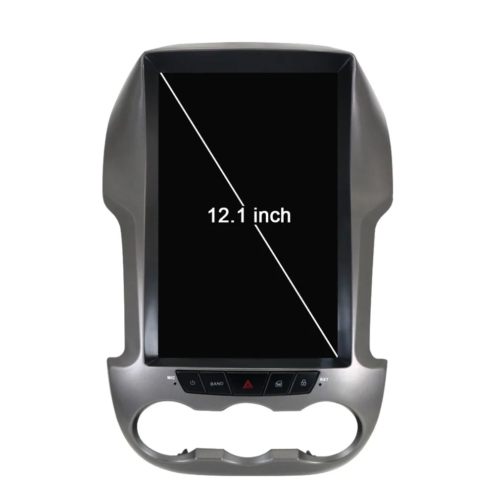 Discount Android 8.1 4+64G Tesla style DVD multimedia player GPS navigation for Ford Ranger F250 2011+ Auto stereo radio player Head unit 9