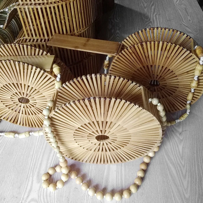 Женские бамбуковые богемные Ротанговые женские пляжные сумки|Коробка для