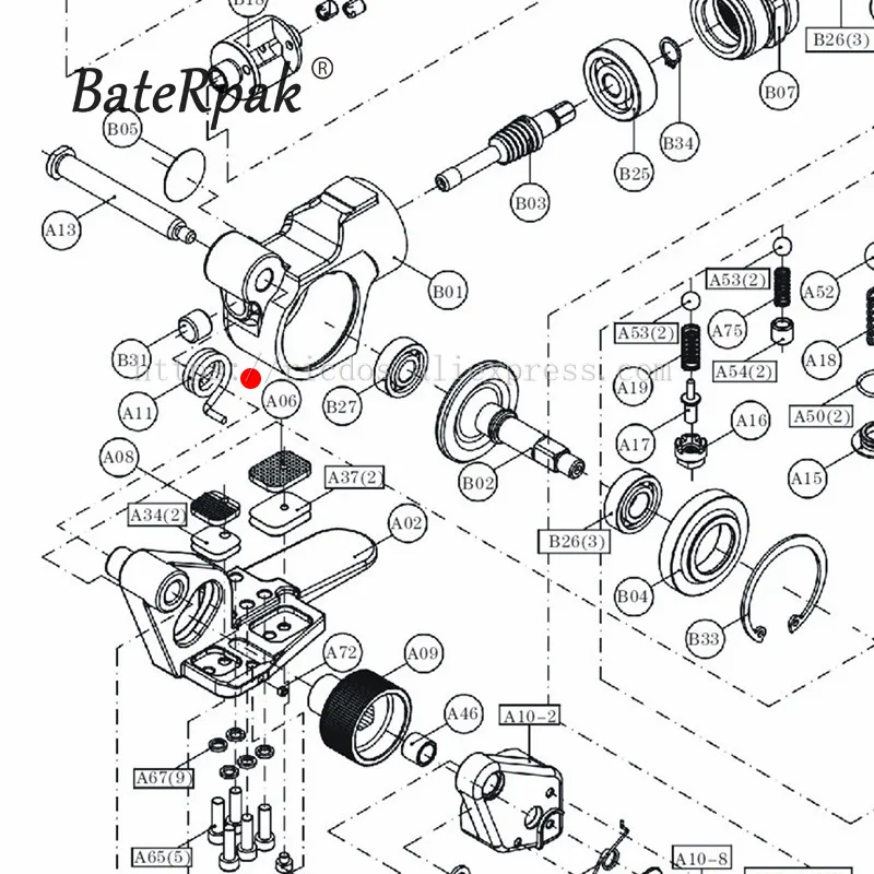 BateRpak AQD-19/25 ПЭТ пневматические обвязочные инструменты части A06 дно, Прижимной диск части, 1 шт цена