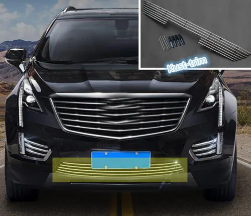 

FOR 2017 2018 Cadillac XT5 Aviation Aluminum Front Grille Grill Cover Trim
