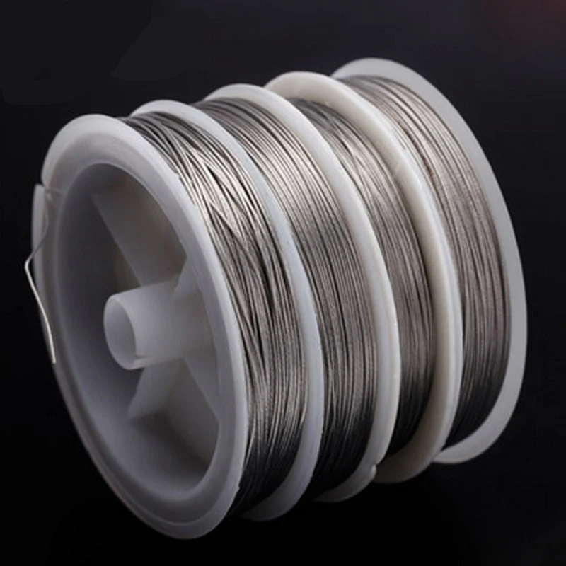 50M Fishing stainless steel wire Fishing lines 10m max power 7 strands soft wire lines Cover with plastic Waterproof Coating