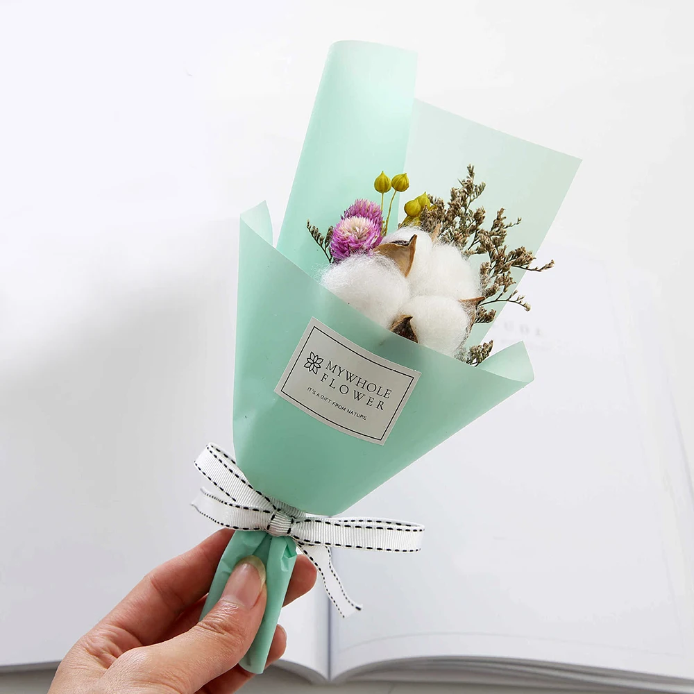 

wedding decoration Natural Dried Flower Artificial Mint Flowers Baby's Birthday Home Decor for Valentine's Day gift With Box