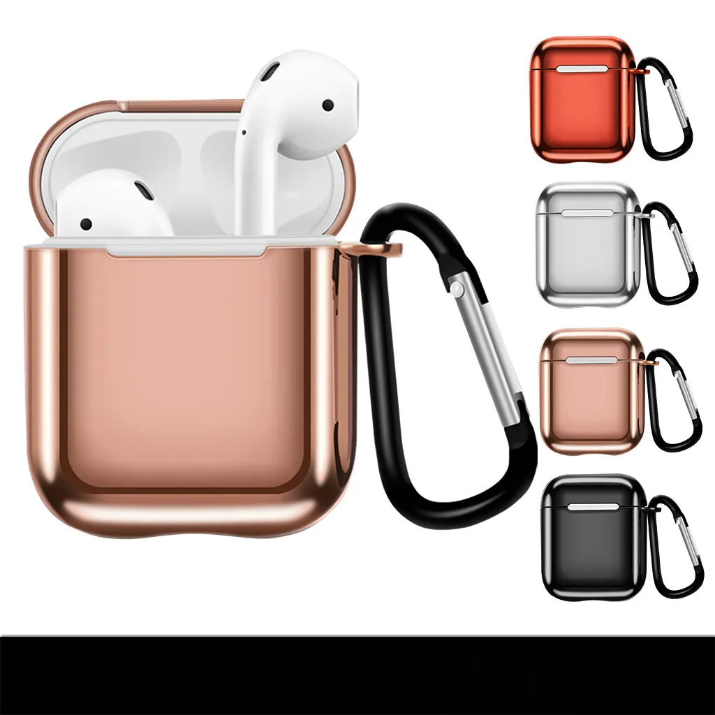 Wireless Earphones Protection TPU Electroplated Case Cover Soft Skin For Apple Airpods 1th Earphone