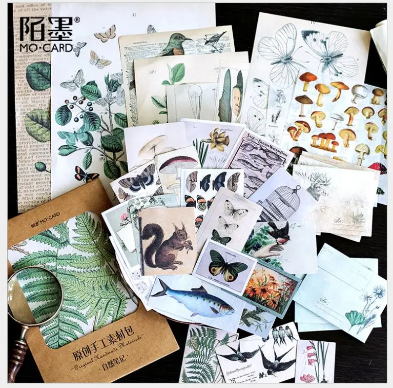 

36sheet/pack Retro past events Travel Plant notes Specimen Skeleton bone Renaissance Decoration DIY planner diary craft Sticker