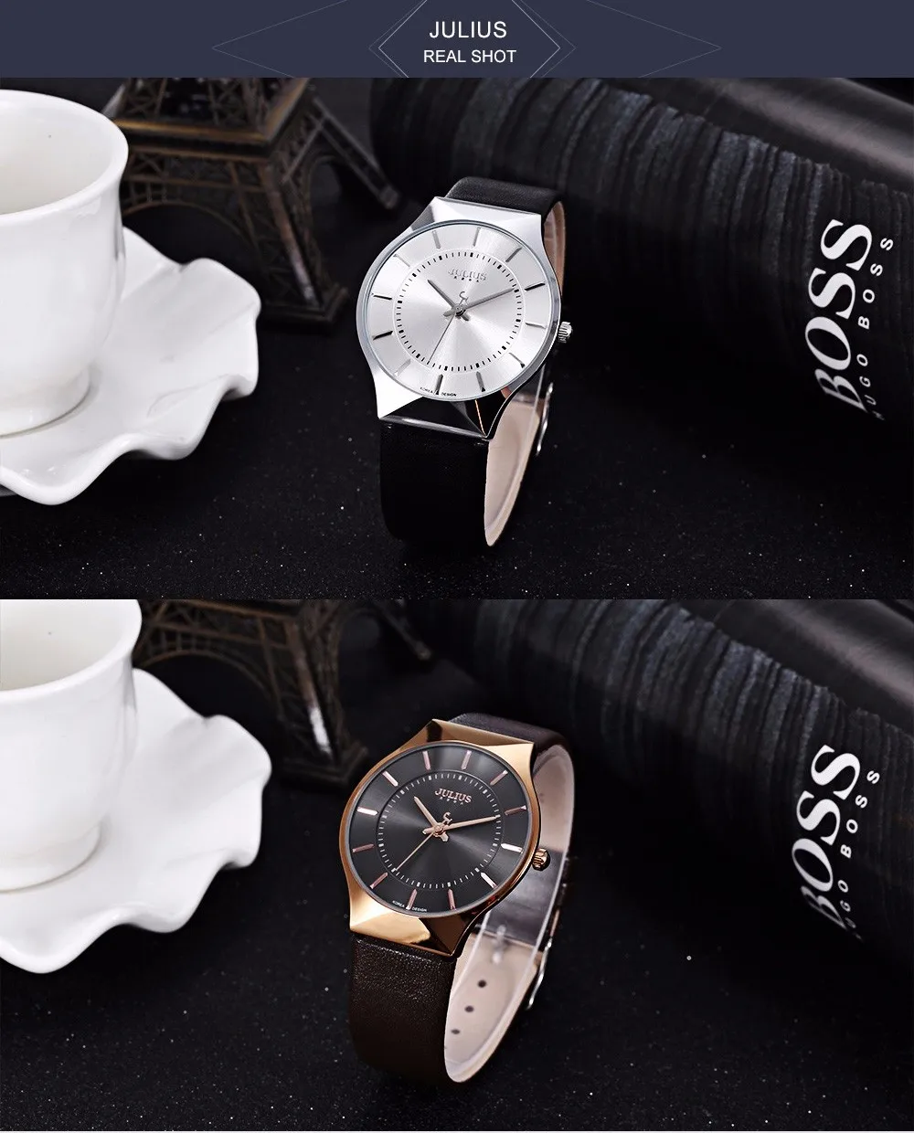 Julius Men Watch Stainless Steel Band Analog Display Quartz Wristwatch (17)