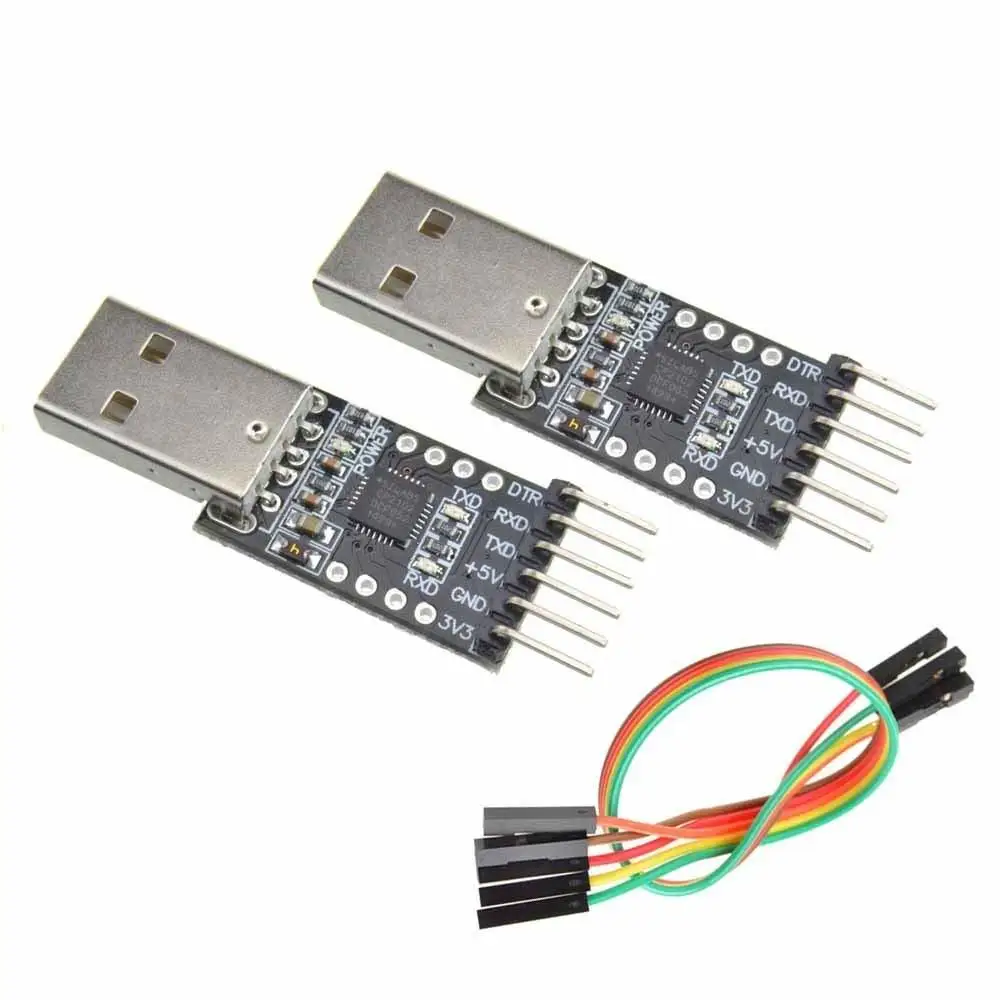 Серийный преобразователь CP2102 с USB 2 0 на UART TTL 6 Контактный Модуль кабелями Dupont