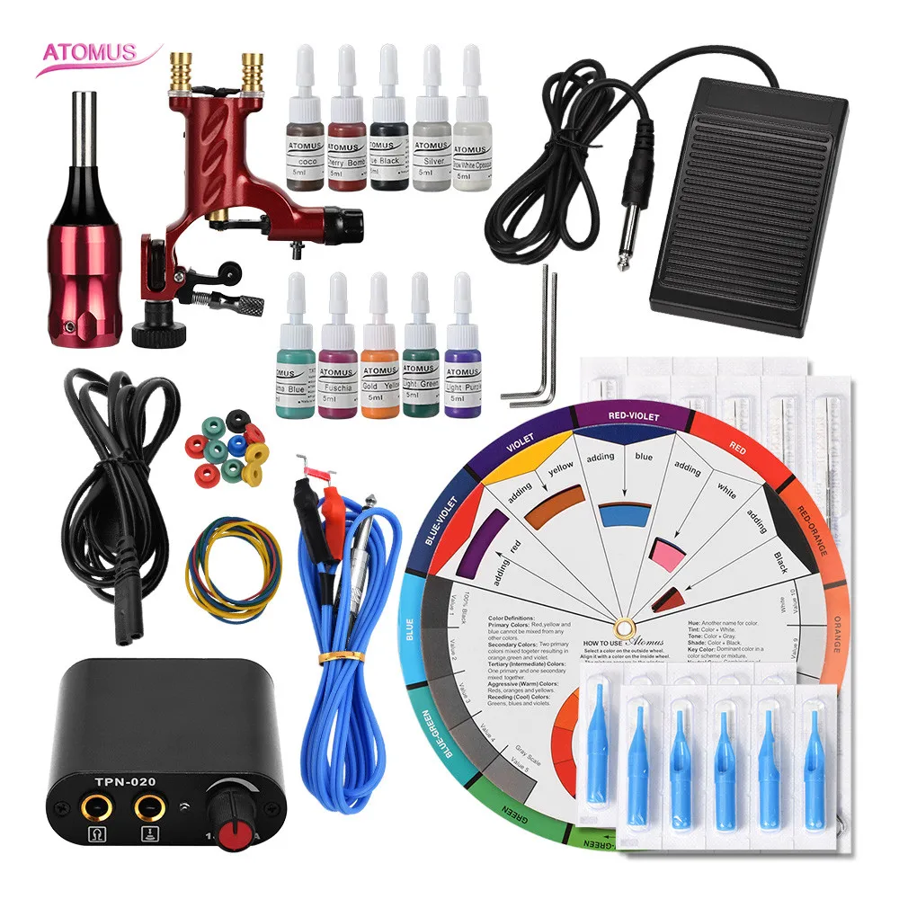

Tattoo Machine Rotary Studio Kit Tatuagens Tattoo Maquina De Tatuar Rotativa Beginner Set Machine Kits Tatoo Supplies Tatuajes