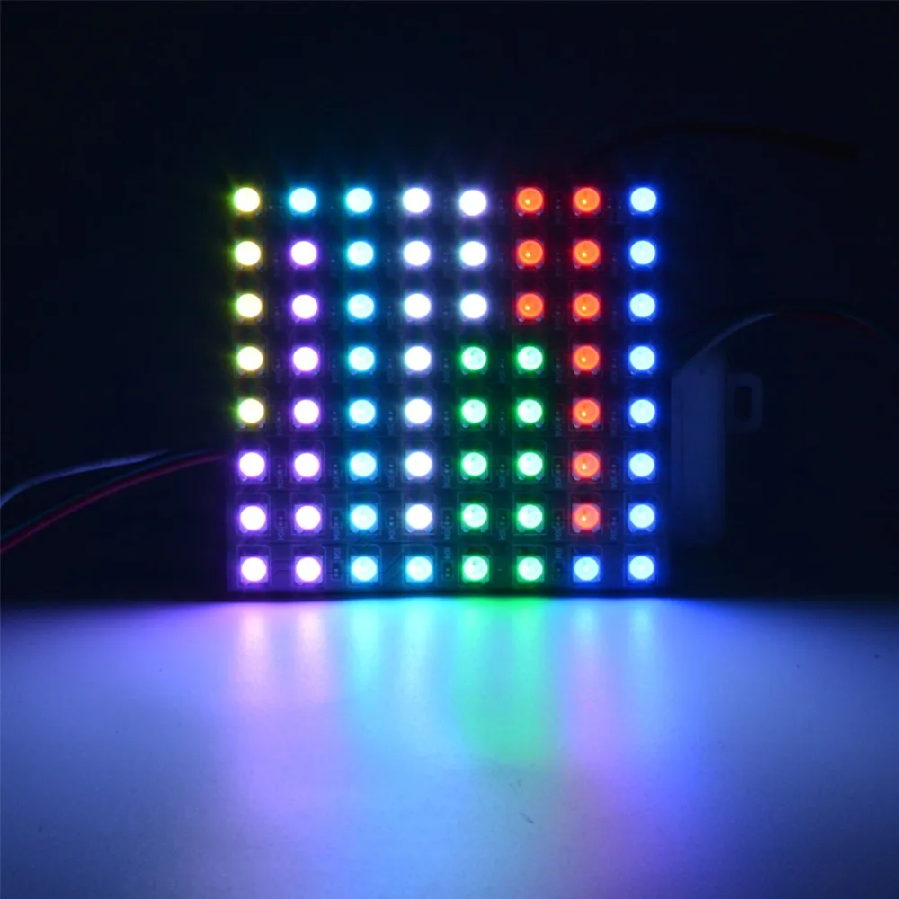 8x8 16x16 8x32 пикселей SK6812 WS2812B RGB Матрица индивидуально адресуемый цифровой гибкий светодиодный экран DC5V