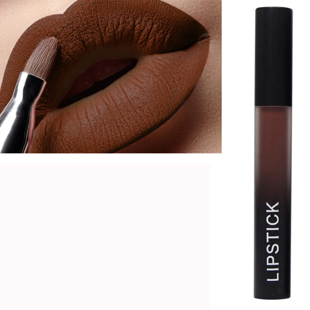 

Womens Beauty Waterproof Non-marking Long Lasting Healthy Make-up Lip Liquid Matte Lipstick Lip Gloss Moisturizing Makeup