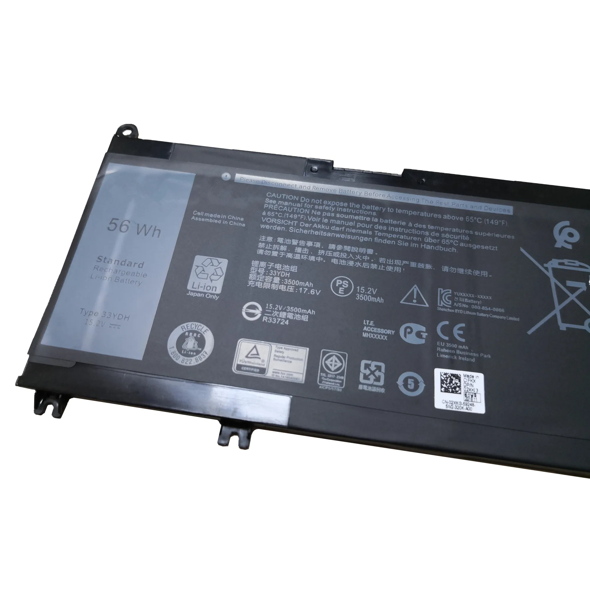 Jpyuasa 15.2 v 56wh 33ydh Pvht1 15 7577 17 99nf2 Bateria do Portátil para Dell Inspiron 7773 7778 7779 7786 3579 5587 7588 3590 3779 - Imagem 5