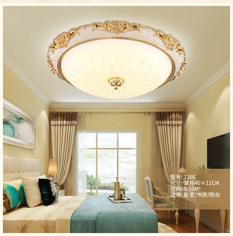 Золотой круглый спальня кристалл лампы современный минималистский гостиная Светодиодные лампы Потолочные атмосферное Столовая