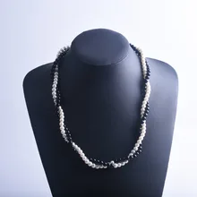 Черно-белое жемчужное ожерелье, серое и белое жемчужное ожерелье, Повседневные Вечерние жемчужные аксессуары