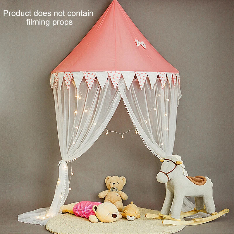 

Bed Canopy Lace Mosquito Net Round Dome Netting Curtains Play Tent Bedding