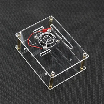 

Raspberry Pi 4 Acrylic Case Transparent Box Shell Clear Enclosure with Cooling Fan Metal Cover for Raspberry Pi 3 3B Plus