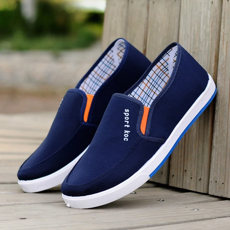 

WIGQCY 2019 Fashion Wild Men Canvas Shoes Male Summer Sneakers Slip On Casual Breathable Shoes Loafers Zapatos De Hombre X459