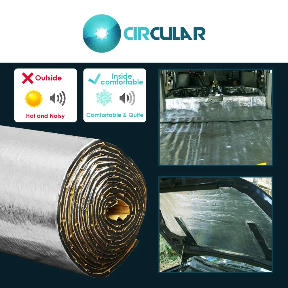 UNFAIRZQ 20mm Car Hood Engine Firewall Heat Mat Deadener Sound