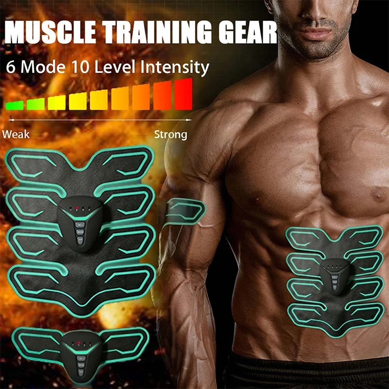 

Home Training Muscle Stimulator Body Slimming Shaper Machine Slacker Physical Exercise 6 Modes Fat Burning Body Fitness Massager