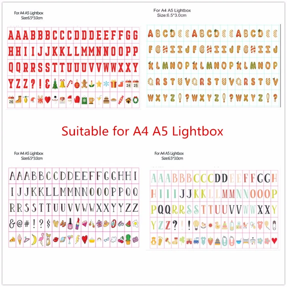 

Total Link New A4 Cinema Led Lightbox Lamp Card & Sign & Letters & Expression Christmas Design For Home DIY Art Lighting