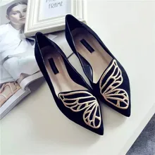 Women New Korean Spring Butterfly Embroidery Shoes Pointed Female Shoes Women’s Flat Shoes High Quality Comfortable Espadrilles