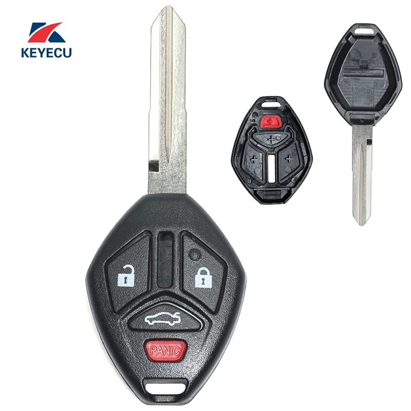 

KEYECU 10x Replacement Remote Car Key Shell Case Fob 3+1 Button for Mitsubishi Eclipse Galant 2006-2007 FCC ID: OUCG8D-620M-A
