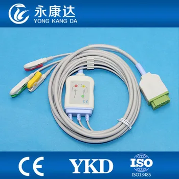 

Dependable performance One-piece 3 Lead ECG Cable IEC clip