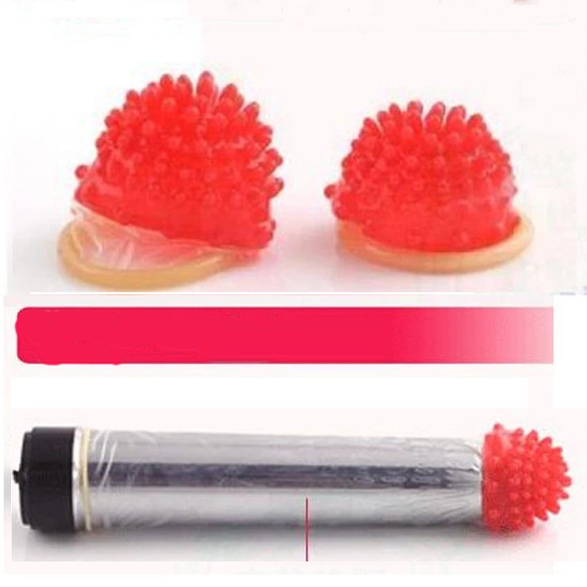 Sex Toys 10pcs Clitoral Massage Sleeve Dotted Delay Condom