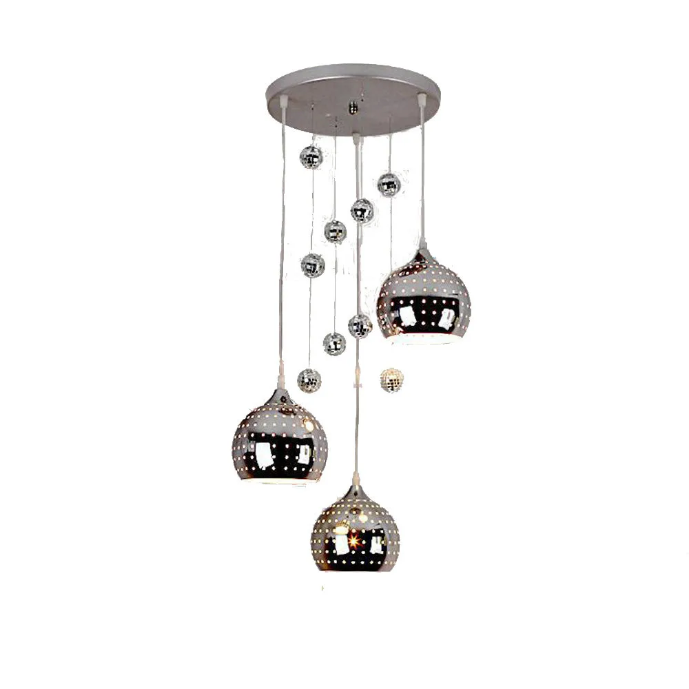 

MAMEI Free Shipping Iron 3 Lights Dining Room Pendant Lighting Modern Lamp with Ball Drop Decoration