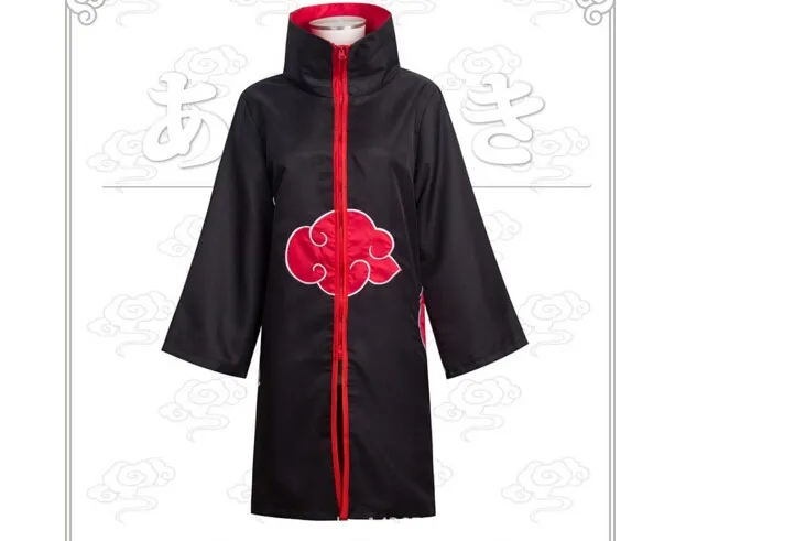 Hot Sale Anime Naruto Akatsuki /Uchiha Itachi Cosplay Halloween Christmas Party Costume Cloak Cape -