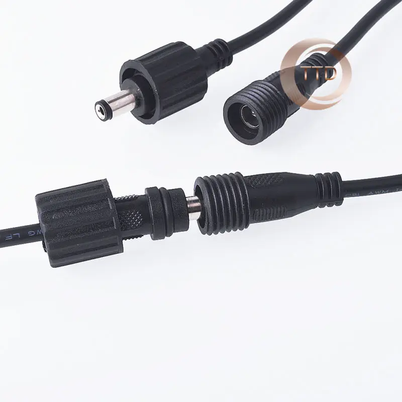 2.1mm 5.5 dc plug x power x IP68 connector waterproof 2.1mm DC 2pairs/lot DC 5.5