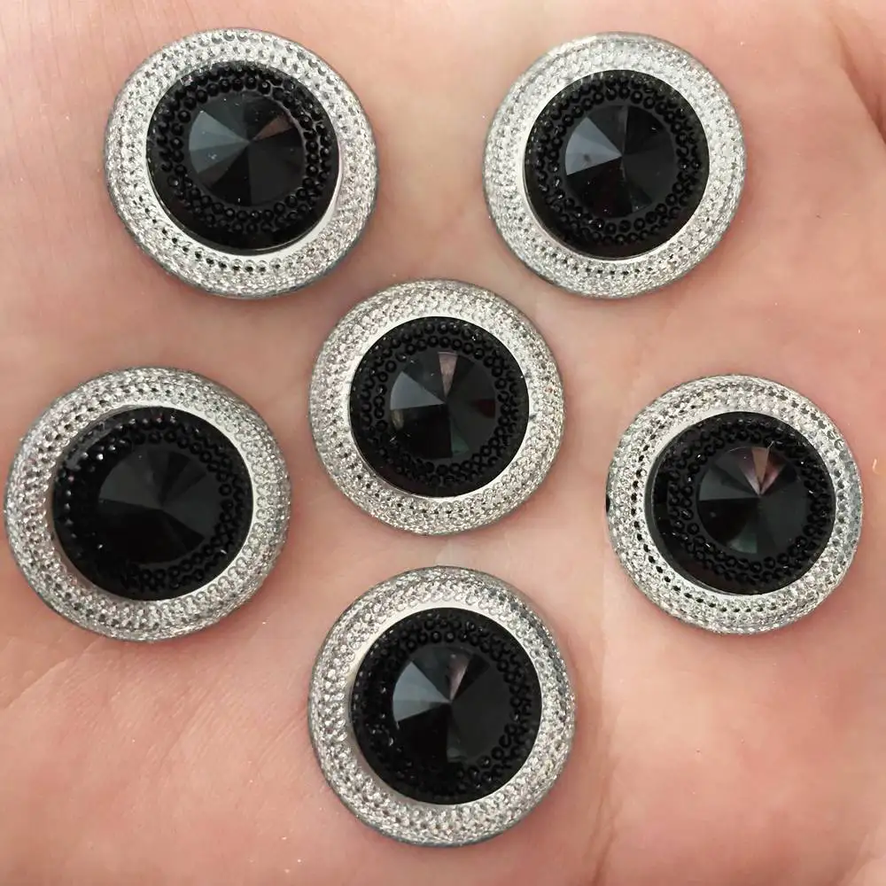 

DIY 50pcs 20mm Resin Round Flatback Rhinestone Wedding Cabochon Gem Accessories K324*5