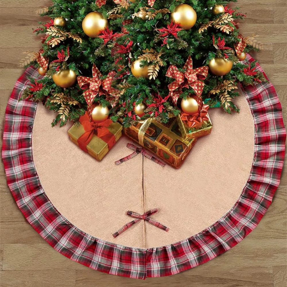 Buy Ourwarm 2PCS Red Christmas Tree Skirts 48inch Tree