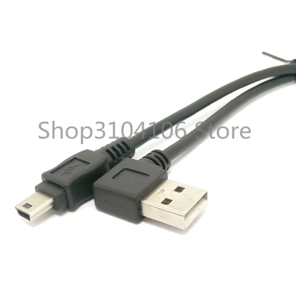 USB 2,0 A Мужской правый левый Угловой 90 градусов к USB MINI B 5pin мужской телефонный кабель 0,5 м