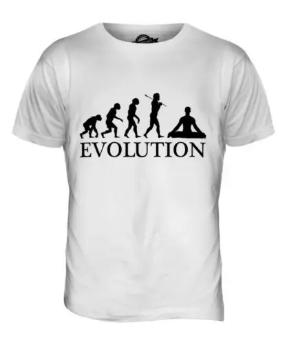 

YOGA EVOLUTION OF MAN MENS T-SHIRT TEE TOP GIFT PILATES CLOTHING