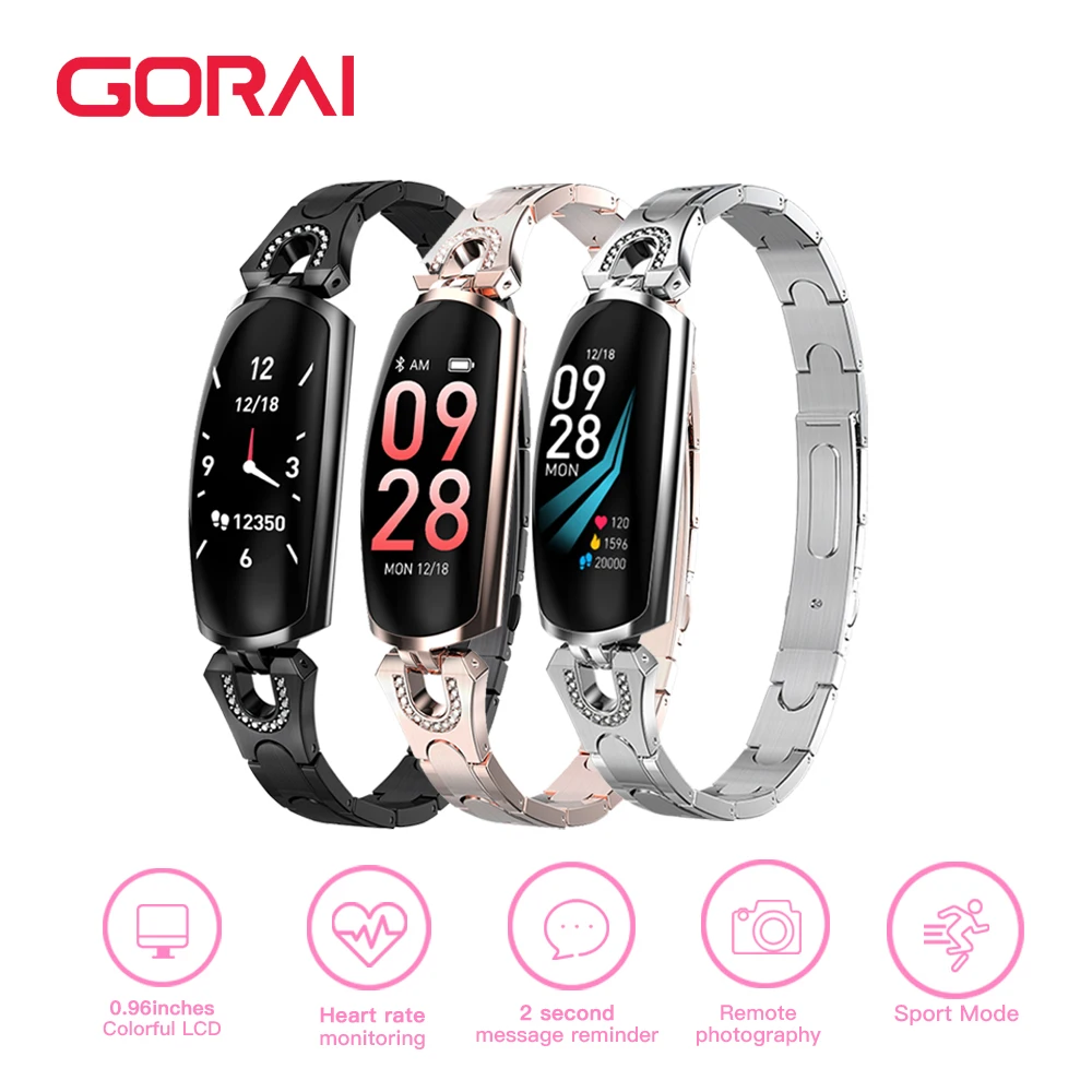 

Goral AK16 Smart Watch Women IP67 Waterproof Heart Rate Monitor For Android IOS Phone Fitness Bracelet Smartwatch Smart band