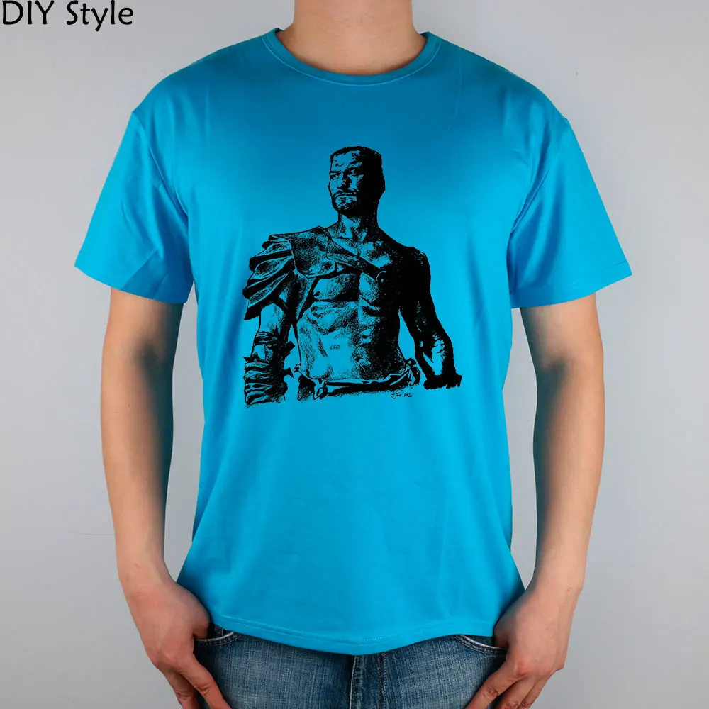 Spartacus الكلاسيكية الأمريكية tv المصارعة shisi بدخشان التفكير رجل قصير كم t-shirt ليكرا أعلى