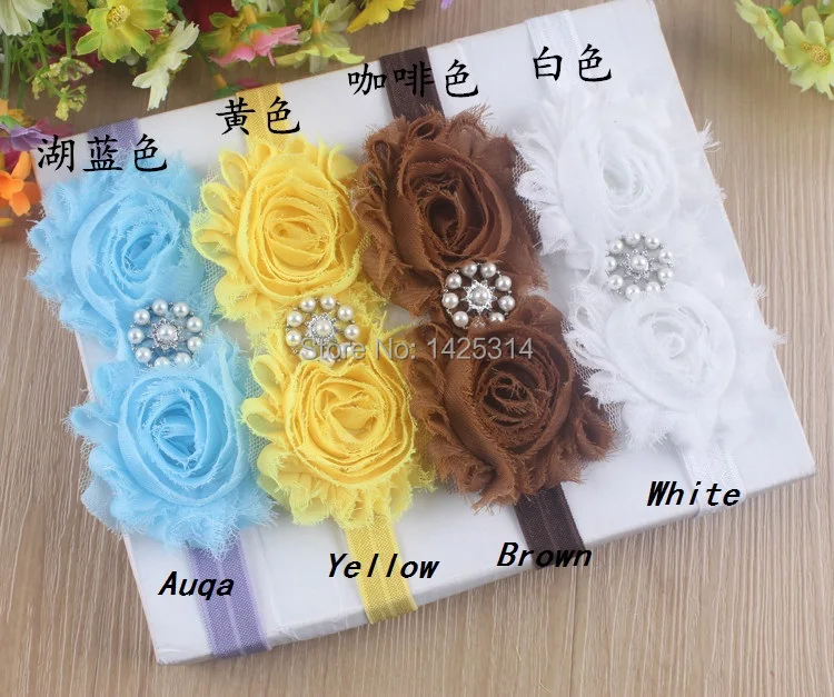 Детская повязка на голову с цветами 20 шт.|shabby chic flowers|baby headbandheadband kids |