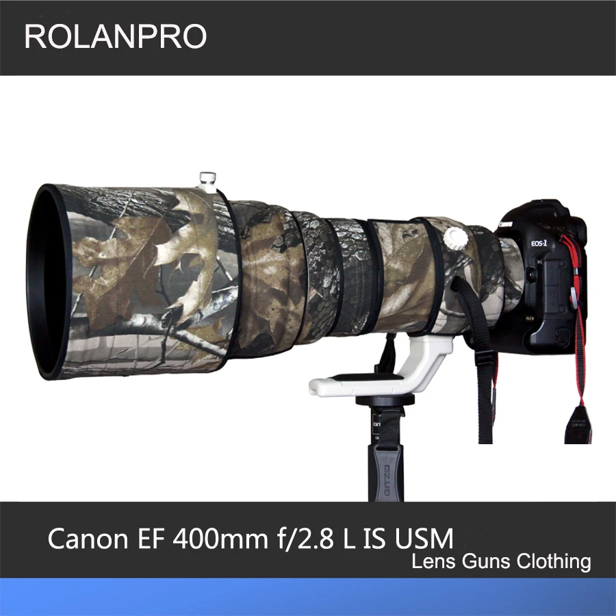 ROLANPRO Lens Camouflage Coat Rain Cover for Canon EF 400mm F/2.8 L IS USM Lens Protective Case Cam