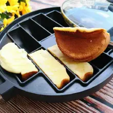 10 отверстий десерт вафельный торт сковорода Японский Глубокий блинчик алюминий сплав Frypan форма для торта с крышкой