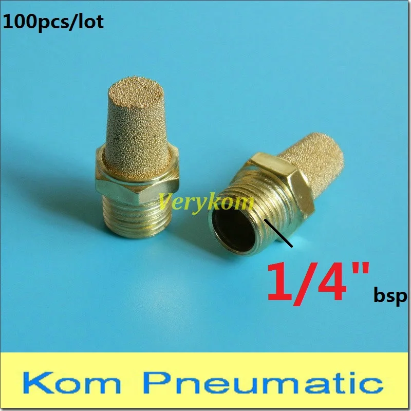 100X Wholesale Pneumatic Brass Exhaust Muffler 1/4 Inch 1/4" bsp