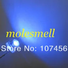 1000 шт/партия! 5 мм соломенная шляпа синий светодиодный(3000mcd) 5 мм светоизлучающий диод 5 мм синий светодиодный широкоугольный светодиод