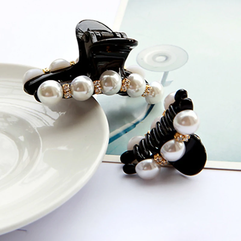 

Imitation Pearls Hair Accessories Crystal Hairpins Rhinestone Hair Grip Barrettes Headwear for Women Girl