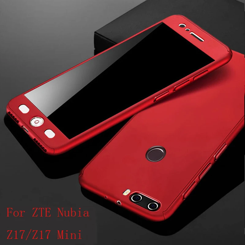 360 Degre Protected full body phone case for ZTE Nubia Z17 Shockproof Back Cover For mini Z17mini Case+Glass Film |