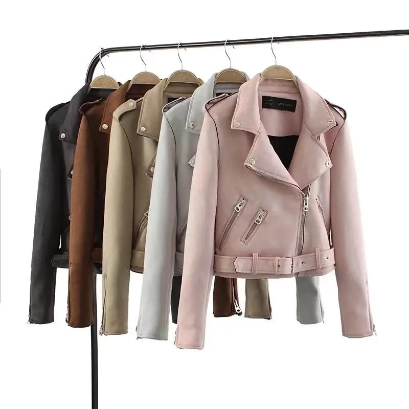 Spring Autumn Women Leather Coats New 2018 Slim Woman Suede Bikers Jacket Ladies Zipper Black Moto Coat Casaco Couro Feminino Spring Autumn Women Leather Coats New 2018 Slim Woman Suede Bikers Jacket Ladies Zipper Black Moto Coat Casaco Couro Feminino