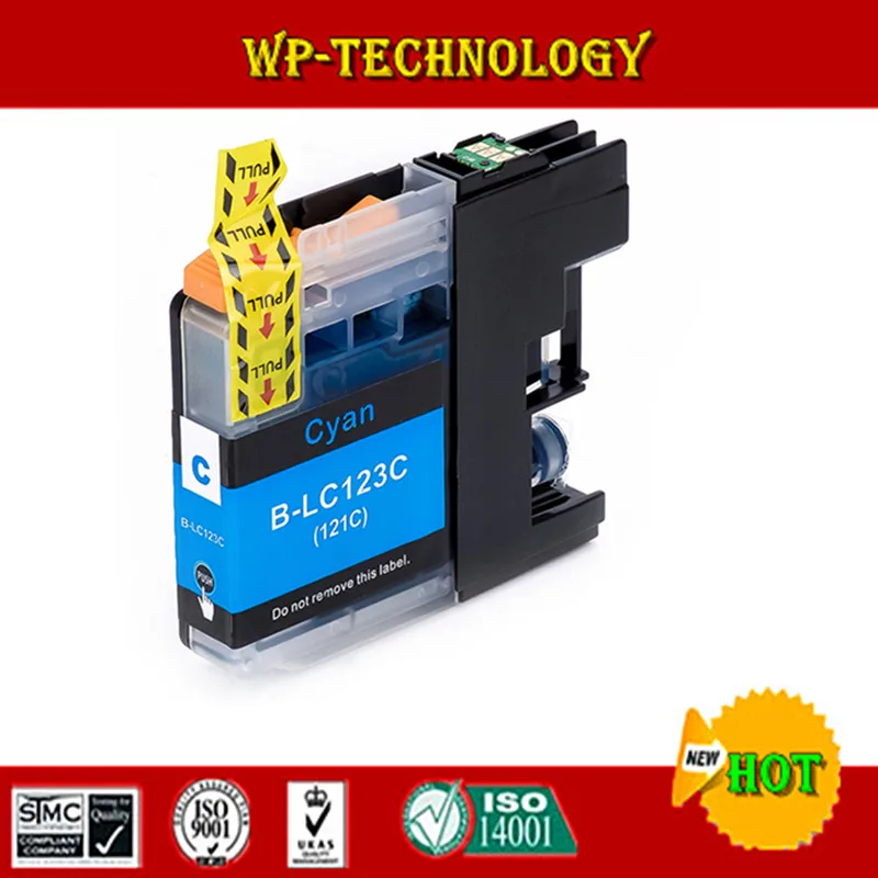 12 шт. совместимый картридж с чернилами для LC121 LC 123 LC123 костюм Brother DCP J552DW/DCP J752DW/MFC