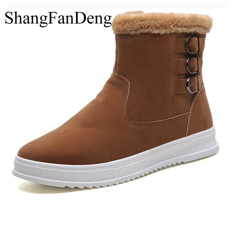 

Shangfandeng Hot running sports shoes Lightweight Keep warm sneakers for mens adults walking Comfortable Winter snow shoes