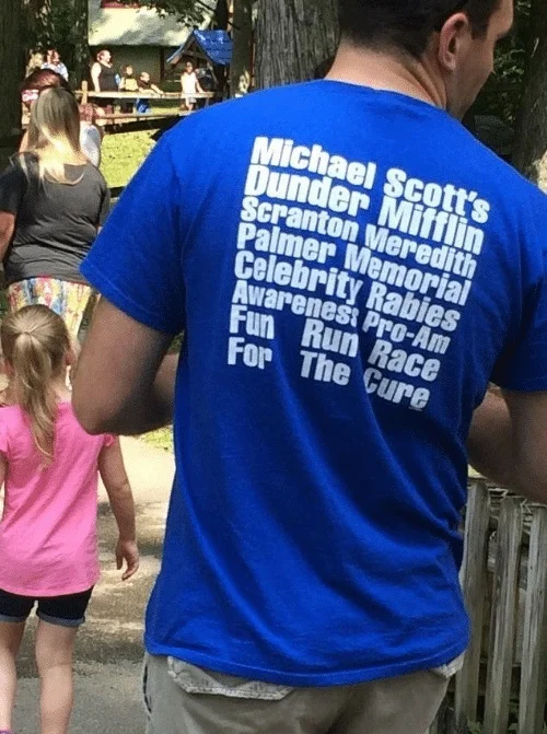HAHAYULE JBH Michael Scott Fun Run T 