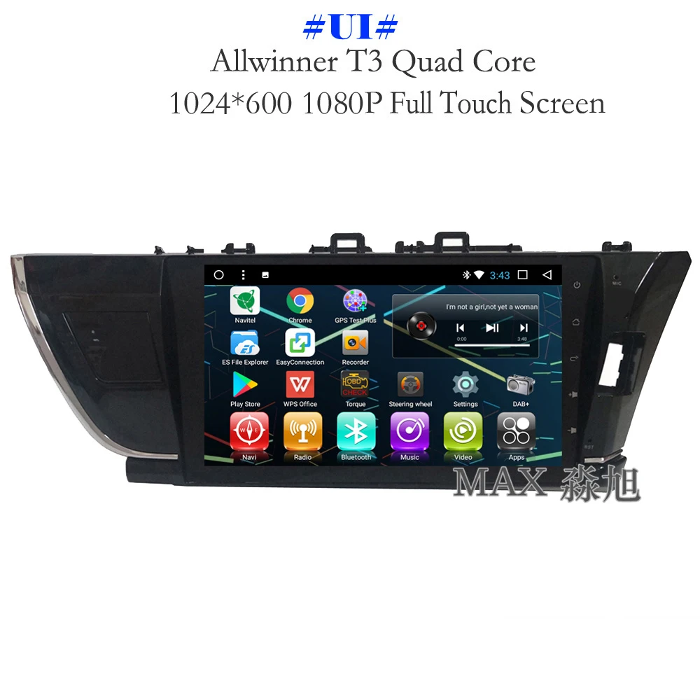 Flash Deal MAX Android 8.1.0 Car DVD Player for Toyota corolla 2014 2015 2016 Right Drive Car Radio RDS BT 4G WiFi SWC GPS Navigation Map 2