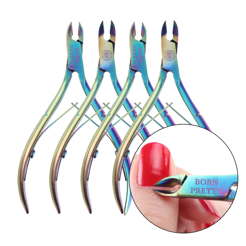 BORN PRETTY кусачки для кутикулы ногтей Радужный клипер ножницы для удаления омертвевшей кожи Маникюр Инструмент для дизайна ногтей